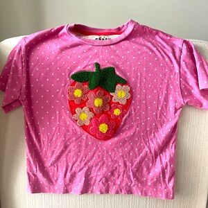 Mini Boden Strawberry Shirt Size 3/4y